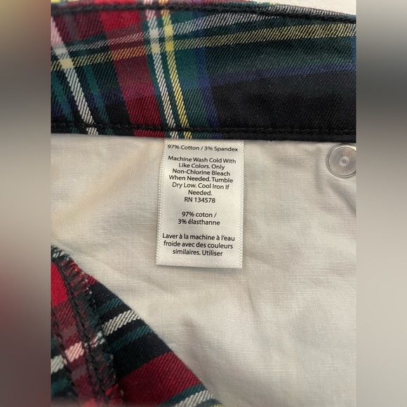 Vineyard Vines Sm Sz 6 Tartan Plaid High Rise Jolly Stretch Slim Cotton NWT - Picture 11 of 17
